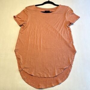 Halogen T-Shirt Top Rounded Hem Short Sleeve Casual‎ Everyday XS